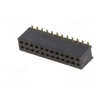 Socket | pin strips | female | PIN: 24 | straight | 1.27mm | SMT | 2x12