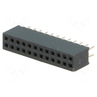 Socket | pin strips | female | PIN: 24 | straight | 1.27mm | THT | 2x12