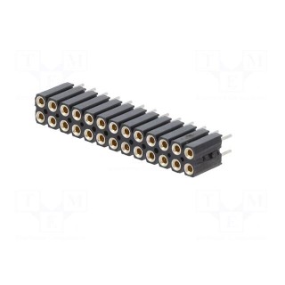 Socket | pin strips | female | PIN: 26 | straight | 2.54mm | THT | 2x13