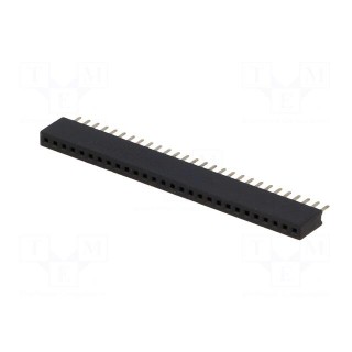 Socket | pin strips | female | PIN: 28 | straight | 1.27mm | THT | 1x28