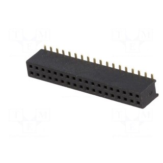 Socket | pin strips | female | PIN: 36 | straight | 1.27mm | SMT | 2x18
