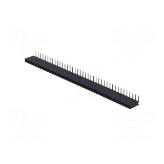 Socket | pin strips | female | PIN: 40 | angled 90° | 2.54mm | THT | 1x40