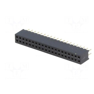 Socket | pin strips | female | PIN: 40 | straight | 1.27mm | THT | 2x20