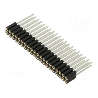 Socket | pin strips | female | PIN: 40 | straight | 2.54mm | THT | 2x20