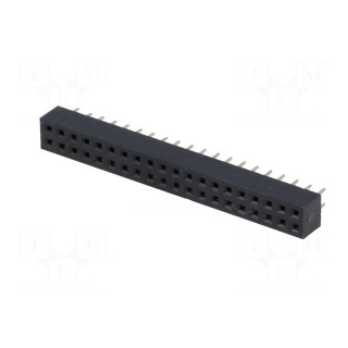 Socket | pin strips | female | PIN: 40 | straight | 2mm | THT | 2x20