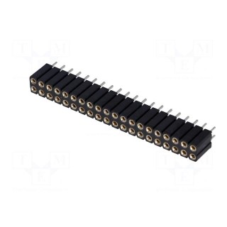 Socket | pin strips | female | PIN: 40 | turned contacts | straight