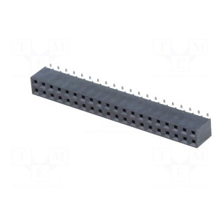 Socket | pin strips | female | PIN: 40 | vertical | 2.54mm | SMT | 2x20