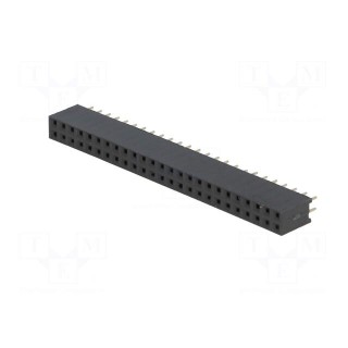 Socket | pin strips | female | PIN: 50 | straight | 2.54mm | THT | 2x25