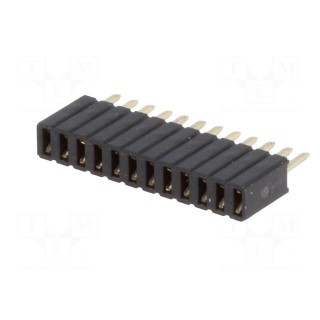 Socket | pin strips | female | PIN: 6 | straight | 1.27mm | THT | 1x6