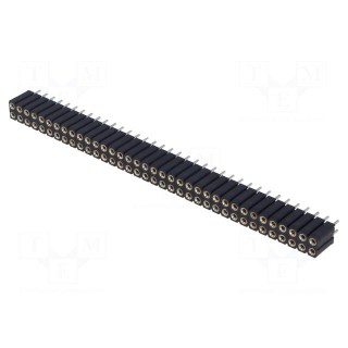 Socket | pin strips | female | PIN: 72 | turned contacts | straight