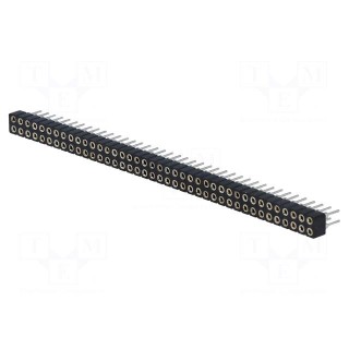 Socket | pin strips | female | PIN: 80 | turned contacts,low profile