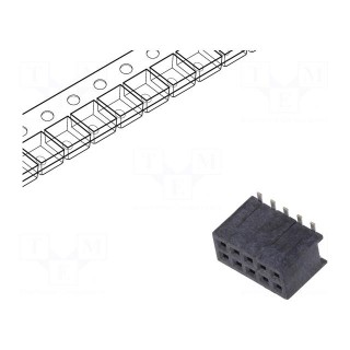 Socket | pin strips | Minitek127® | female | PIN: 10 | vertical | 1.27mm