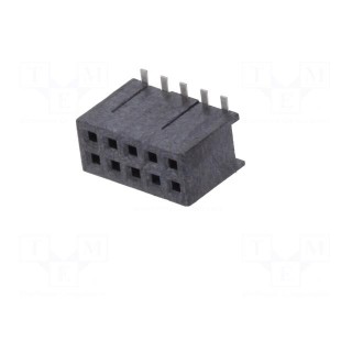 Socket | pin strips | Minitek127 | female | PIN: 10 | vertical | 1.27mm