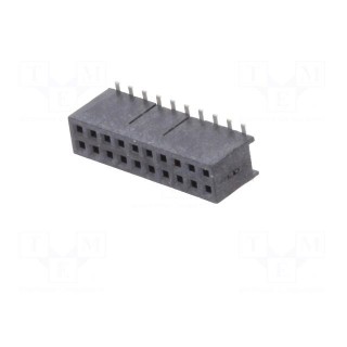 Socket | pin strips | Minitek127 | female | PIN: 20 | vertical | 1.27mm
