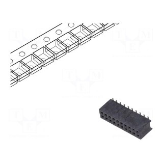 Socket | pin strips | Minitek127 | female | PIN: 20 | vertical | 1.27mm