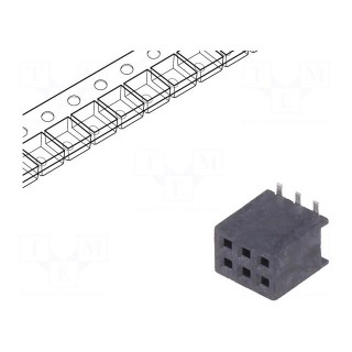 Socket | pin strips | Minitek127® | female | PIN: 6 | vertical | 1.27mm