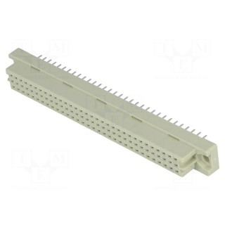 Plug | DIN 41612 | type C | female | PIN: 64 | a+c | THT | straight | len.4mm