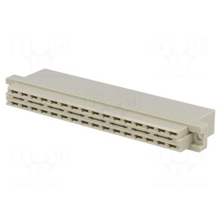 Plug | DIN 41612 | type D | female | PIN: 32 | a+c | crimped | straight