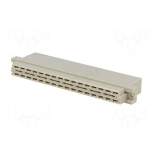 Plug | DIN 41612 | type D | female | PIN: 32 | a+c | crimped | straight