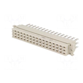 Plug | DIN 41612 | type F | female | PIN: 48 | d+b+z | for cable | straight