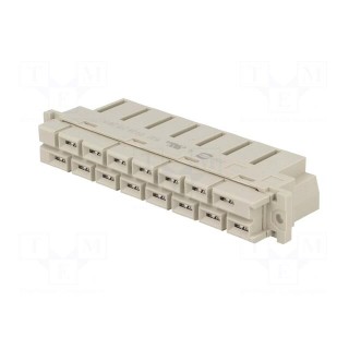 Plug | DIN 41612 | type H | female | PIN: 15 | 6.3mm connectors | 15A