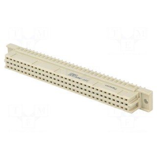Socket | DIN 41612 | type C | female | PIN: 64 | a+c | THT | straight | 3A