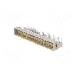 Socket | DIN 41612 | type C | male | PIN: 64 | a+c | THT | angled 90° | 2A