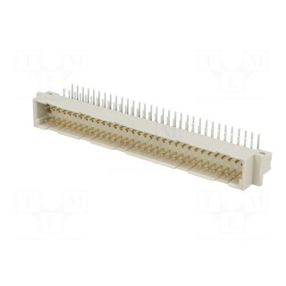 Socket | DIN 41612 | type C | male | PIN: 64 | a+c | THT | angled 90° | 3A