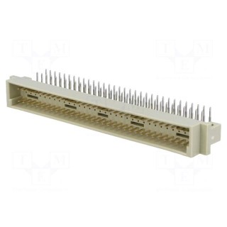Socket | DIN 41612 | type C | male | PIN: 64 | a+c | THT | angled 90°
