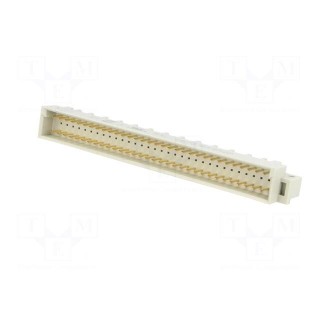 Socket | DIN 41612 | type C | male | PIN: 64 | a+c | THT | straight | 2A
