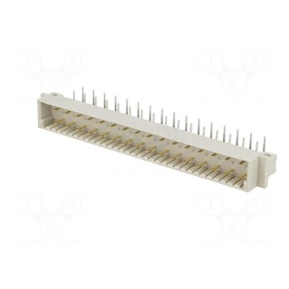 Socket | DIN 41612 | type D | male | PIN: 32 | THT | angled 90° | 6A | 3mm