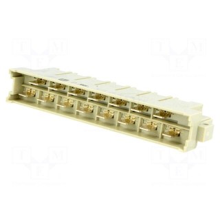 Socket | DIN 41612 | type H | male | PIN: 15 | 6.3mm connectors | 15A