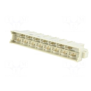 Socket | DIN 41612 | type H | male | PIN: 15 | 6.3mm connectors | 15A