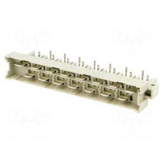 Socket | DIN 41612 | type H | male | PIN: 15 | d+z | THT | angled 90°