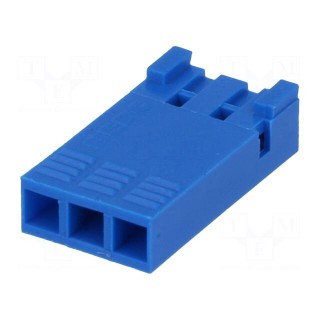Plug | wire-board | female | PIN: 3 | w/o contacts | 2.54mm | for cable
