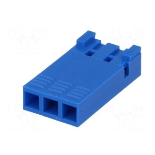 Plug | wire-board | female | PIN: 3 | w/o contacts | 2.54mm | for cable