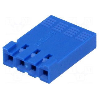 Plug | wire-board | female | PIN: 4 | w/o contacts | 2.54mm | for cable