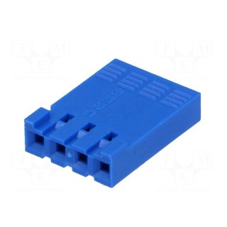 Plug | wire-board | female | PIN: 4 | w/o contacts | 2.54mm | for cable