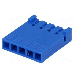 Plug | wire-board | female | PIN: 5 | w/o contacts | 2.54mm | for cable