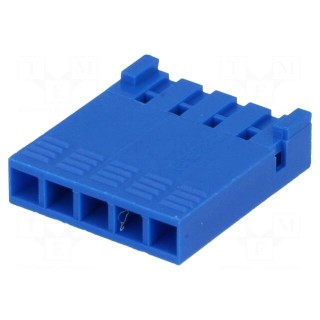 Plug | wire-board | female | PIN: 5 | w/o contacts | 2.54mm | for cable