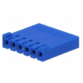Plug | wire-board | female | PIN: 6 | w/o contacts | 2.54mm | for cable