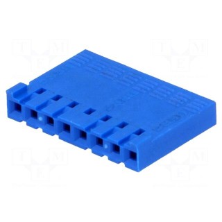 Plug | wire-board | female | PIN: 8 | w/o contacts | 2.54mm | for cable