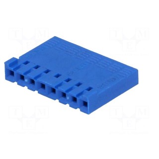 Plug | wire-board | female | PIN: 8 | w/o contacts | 2.54mm | for cable