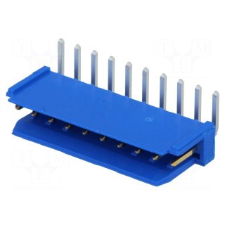 Socket | wire-board | male | PIN: 10 | 2.54mm | THT | DUBOX | 3A | angled 90°