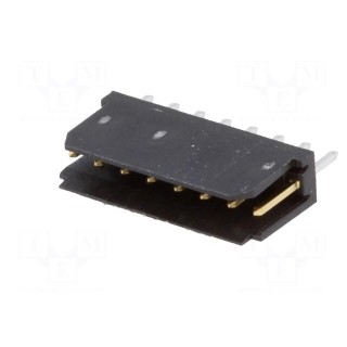 Socket | wire-board | male | PIN: 8 | 2.54mm | THT | DUBOX | 3A | gold-plated