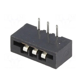 Connector: FFC (FPC) | angled 90° | PIN: 3 | NON-ZIF | THT | tinned | 20mΩ
