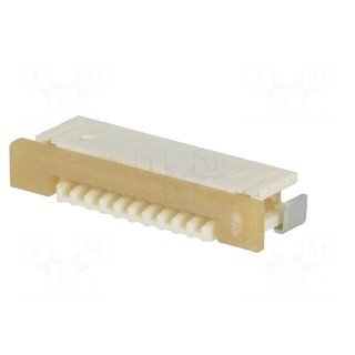 Connector: FFC (FPC) | horizontal | PIN: 10 | ZIF,bottom contacts