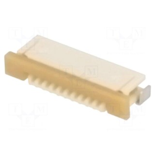 Connector: FFC (FPC) | horizontal | PIN: 10 | ZIF,bottom contacts