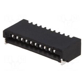Connector: FFC/FPC | horizontal | PIN: 10 | Non-ZIF | SMT | 0.5A | 1mm | 50V
