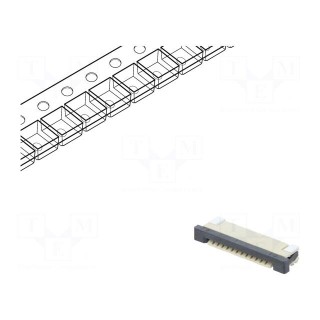 Connector: FFC/FPC | horizontal | PIN: 12 | ZIF | SMT | tinned | 30mΩ | 1mm